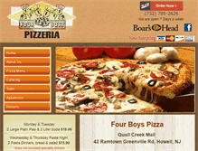 Tablet Screenshot of fourboyspizza.com